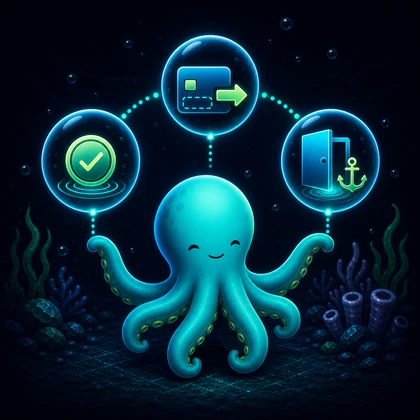 Tentaclick mascot presenting the audit price and setup credit